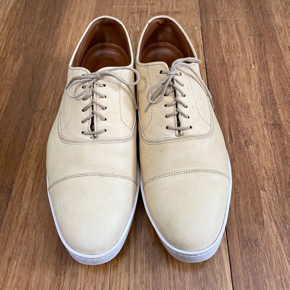 Allen Edmonds Park Avenue Leather Oxford Dress Shoes Sneakers Mens 10.5D Cream main image 12